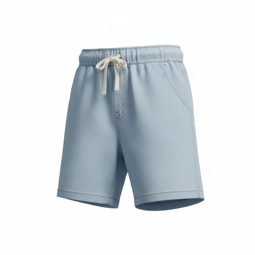 365 Kids By Garanimals Light Blue Denim Elastic Waist Shorts Size 6 NWT
